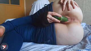 PAWG Minunat Porumbel javrelor pasarica ei strâmt cu castravete lung