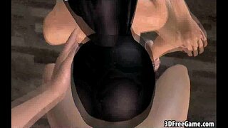 Гарачыя 3D красуня трахацца з двума партнёрамі ў ваннай